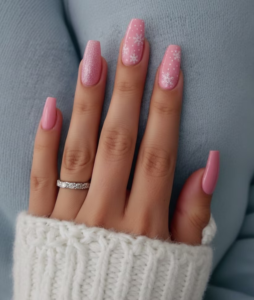 Rózsaszin karácsonyi kép 1