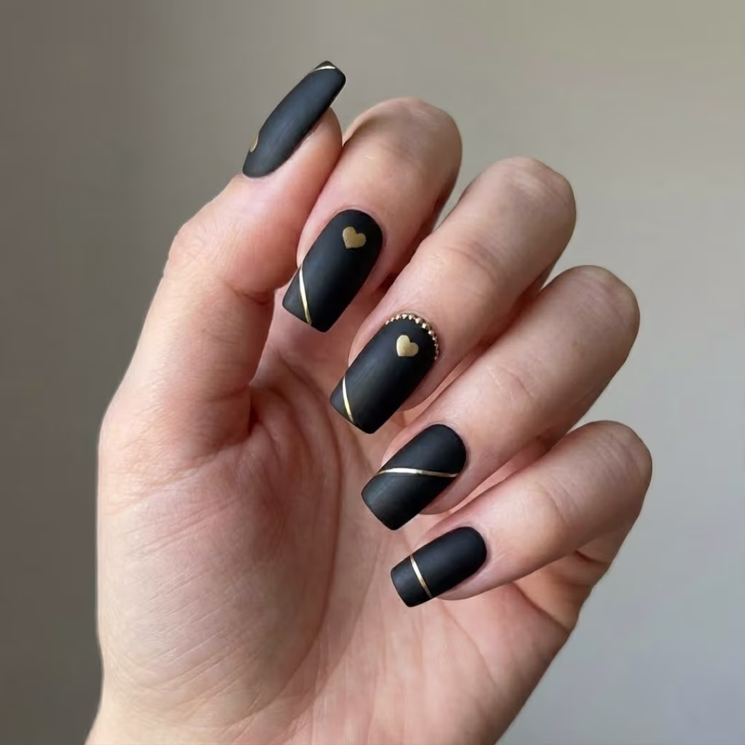 Matt fekete szív kép 1